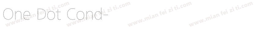 One Dot Cond字体转换